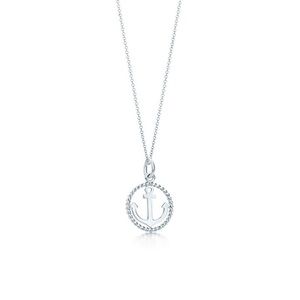 Tiffany Twist Anchor Charm Necklace